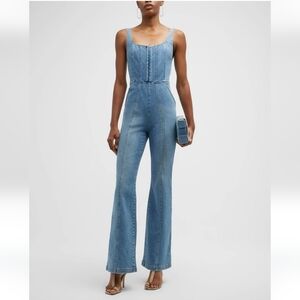Alice + Olivia Blue Denim Jumpsuit